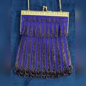 Victorian Style IMPERIAL Purple Crystal Bead Purse Handmade Boutique Heirloom!
